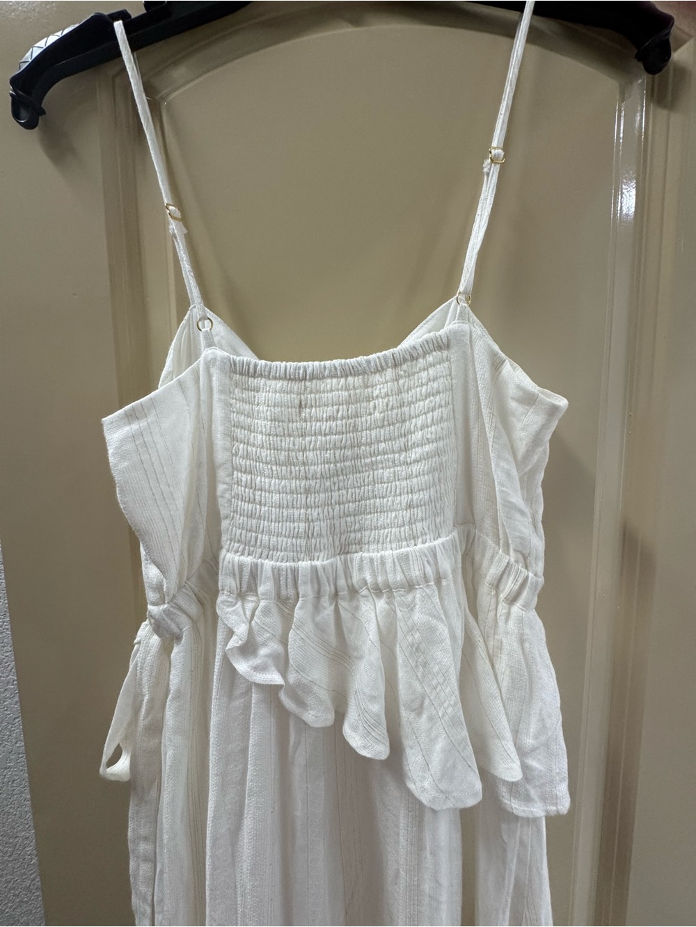 saltwater LUXE Ivory Ruffle High-Low Midi Dress - Picture 7 of 7